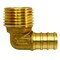 Apollo 3/4 in. Brass PEX Barb x 3/4 in. Male Pipe Thread Adapter 90-Degree Elbow APXME34 - alternate 2